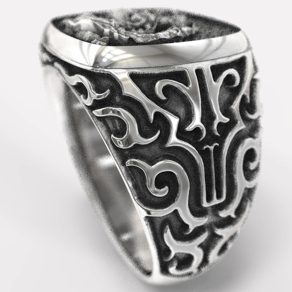 Christian Saint George Mens Signet Ring