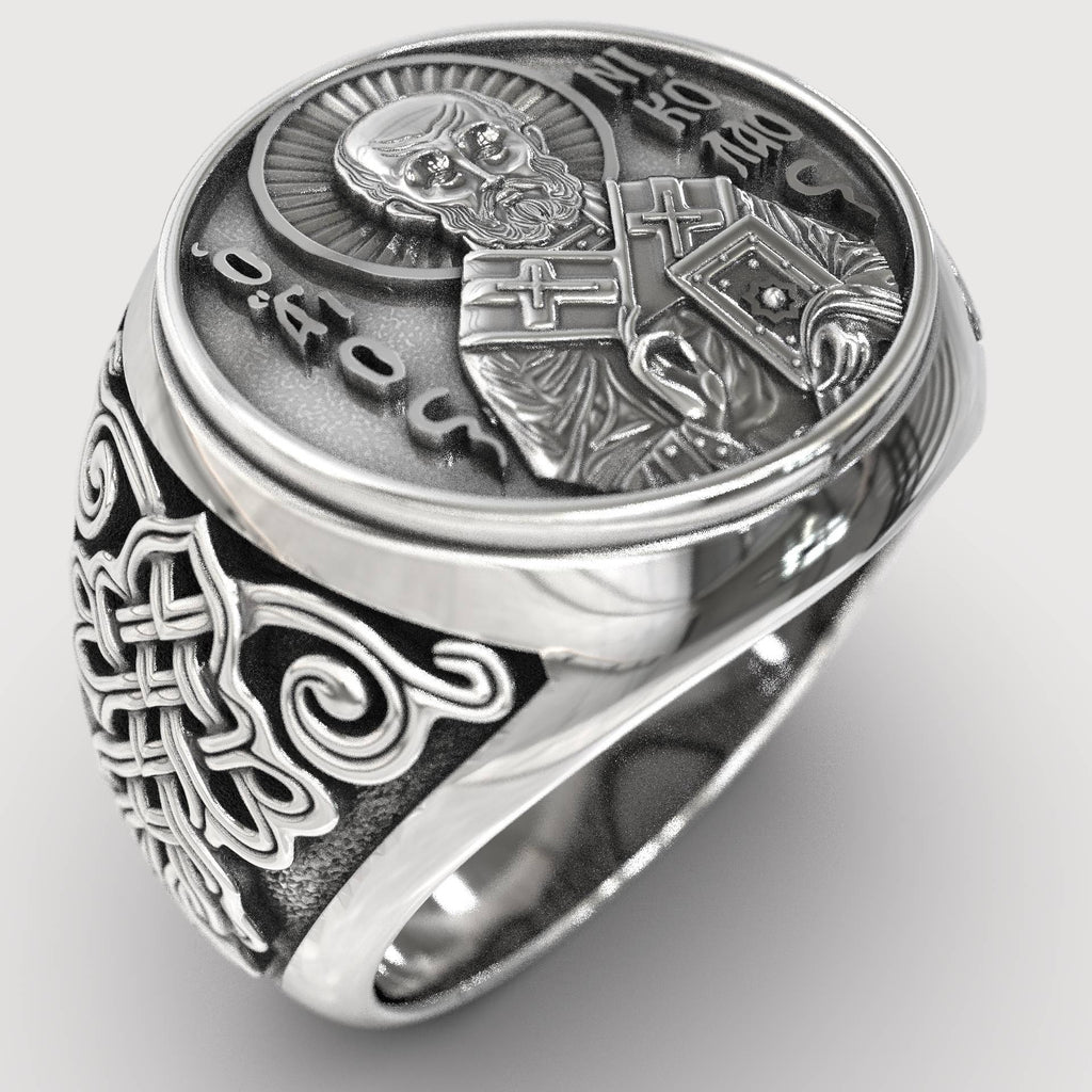 Christian Saint Nicholas Signet Ring