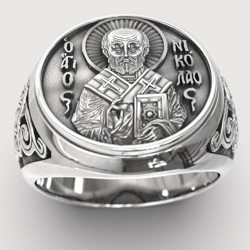 Christian Saint Nicholas Signet Ring