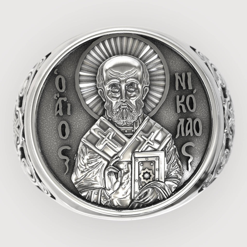 Christian Saint Nicholas Signet Ring