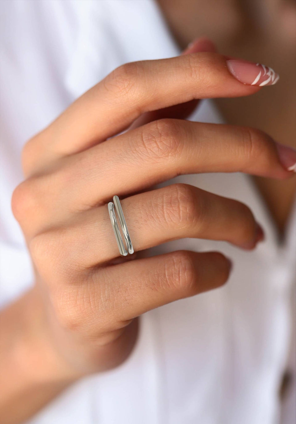 Women Geometric Elegant SilverRing