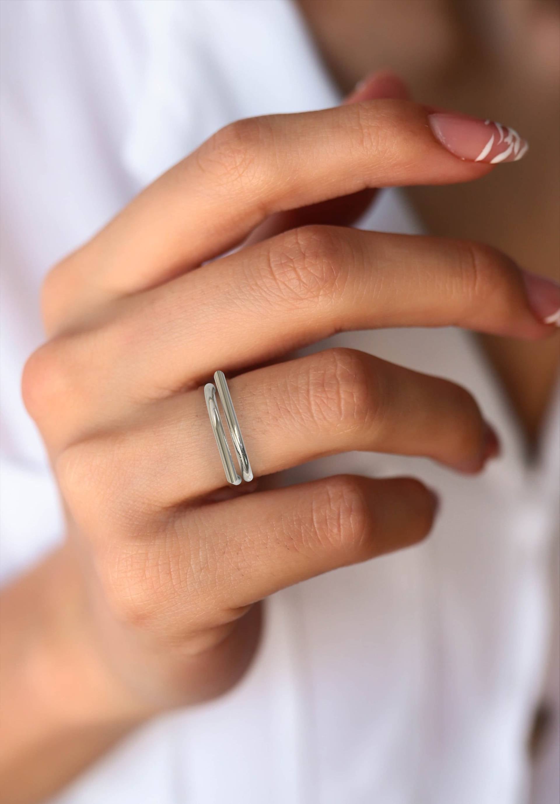 Women Geometric Elegant SilverRing