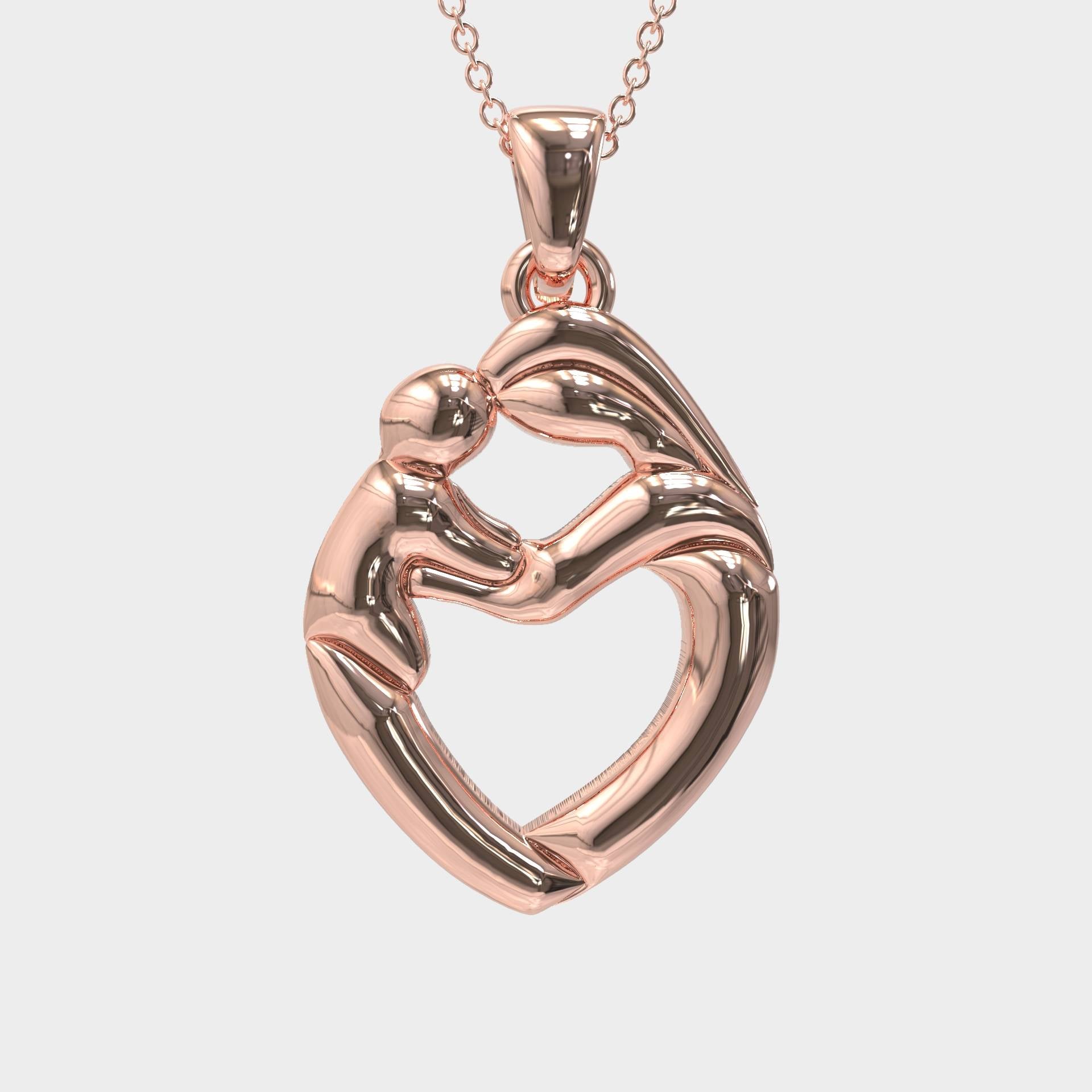 Mother's Love Embrace Pendant - New Mom Gift Necklace