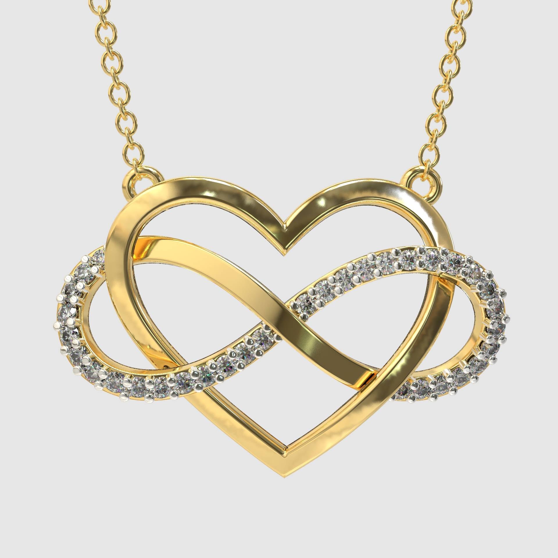 Romantic Infinity Heart Pendant – Symbol of Eternal Love
