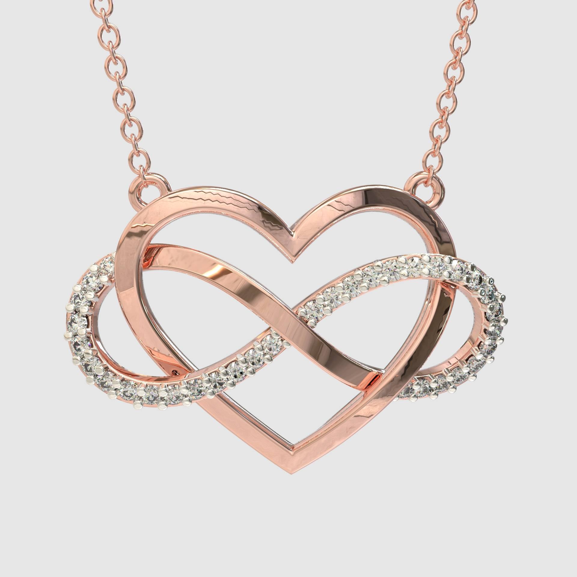 Romantic Infinity Heart Pendant – Symbol of Eternal Love