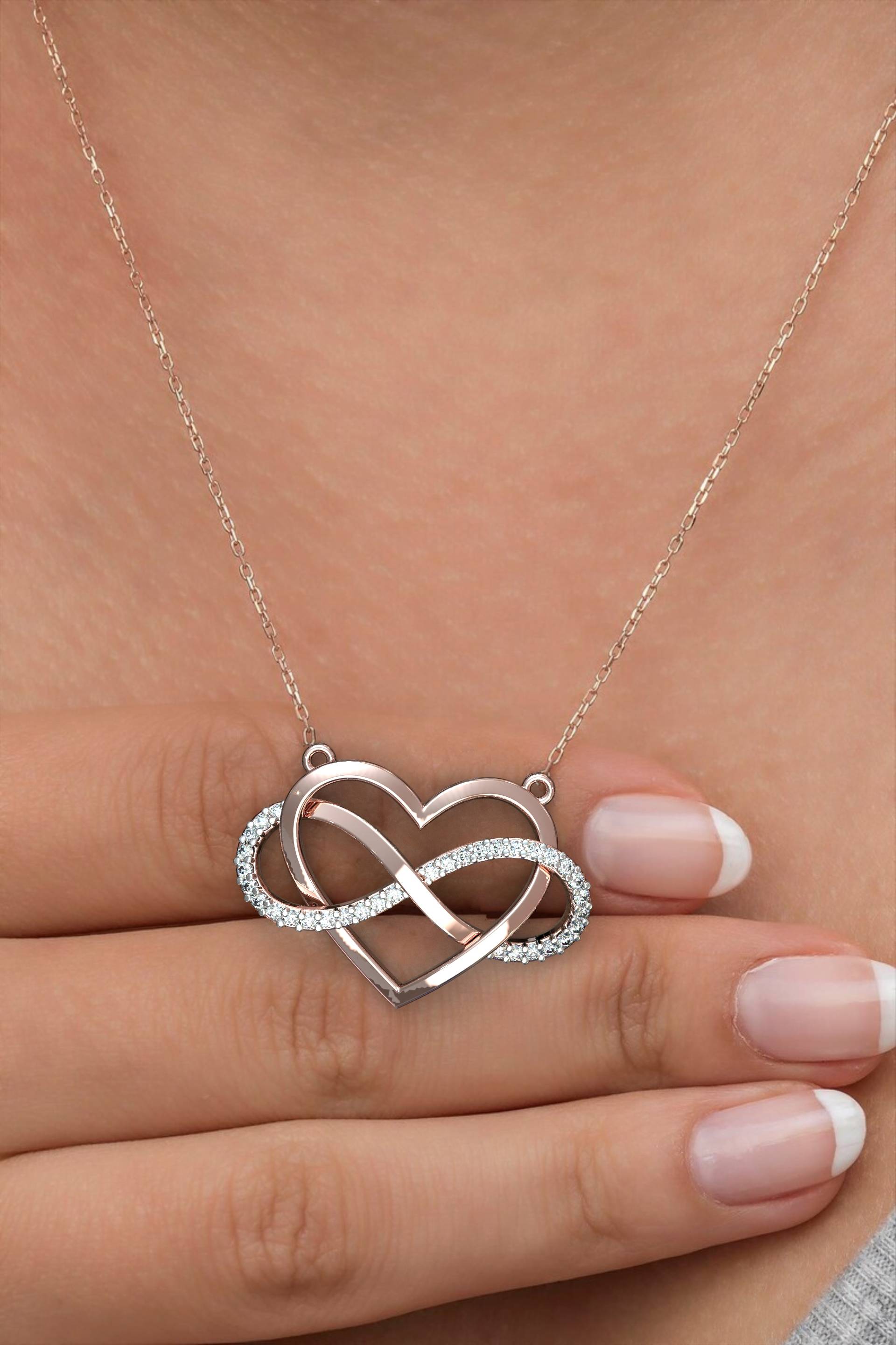 Romantic Infinity Heart Pendant – Symbol of Eternal Love