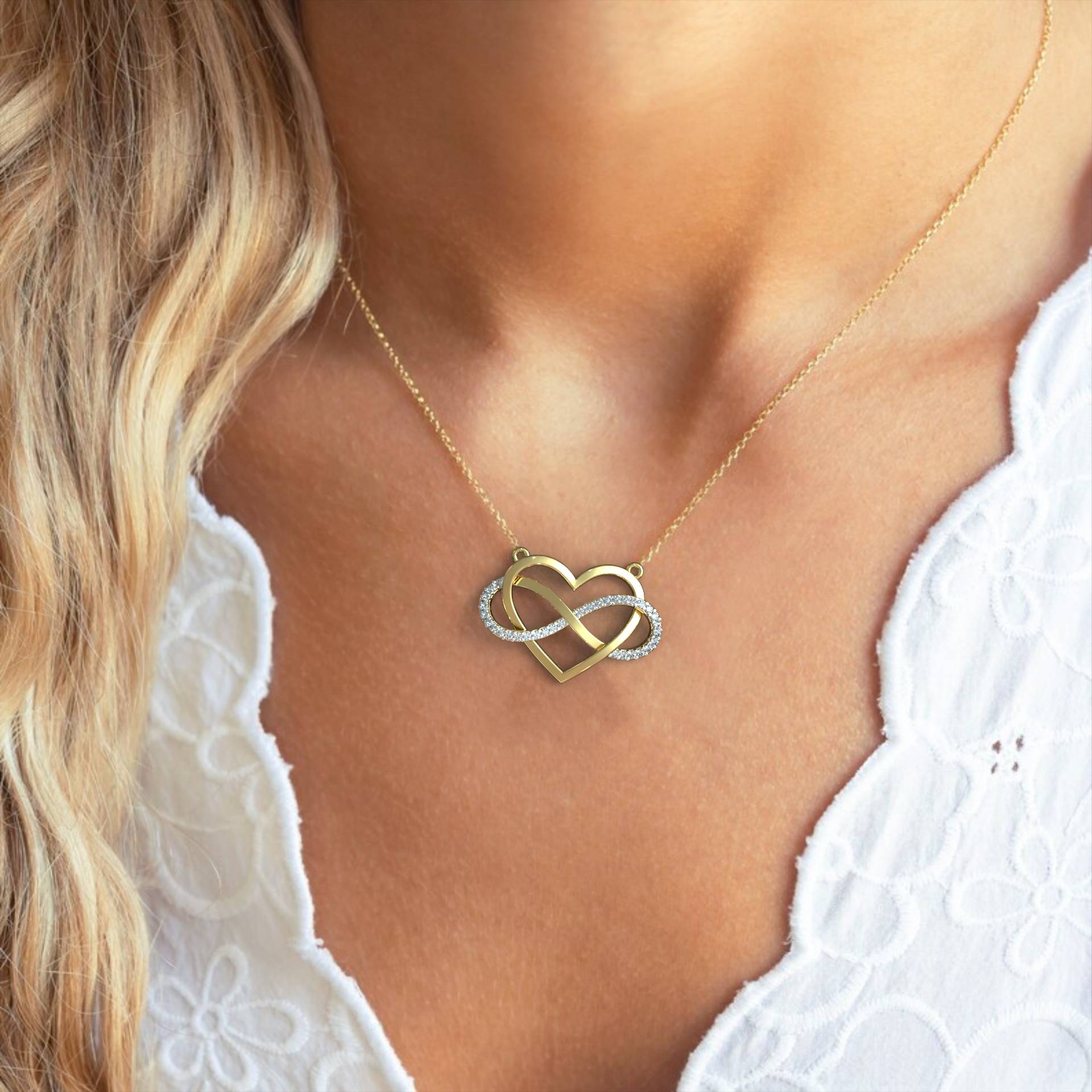 Romantic Infinity Heart Pendant – Symbol of Eternal Love