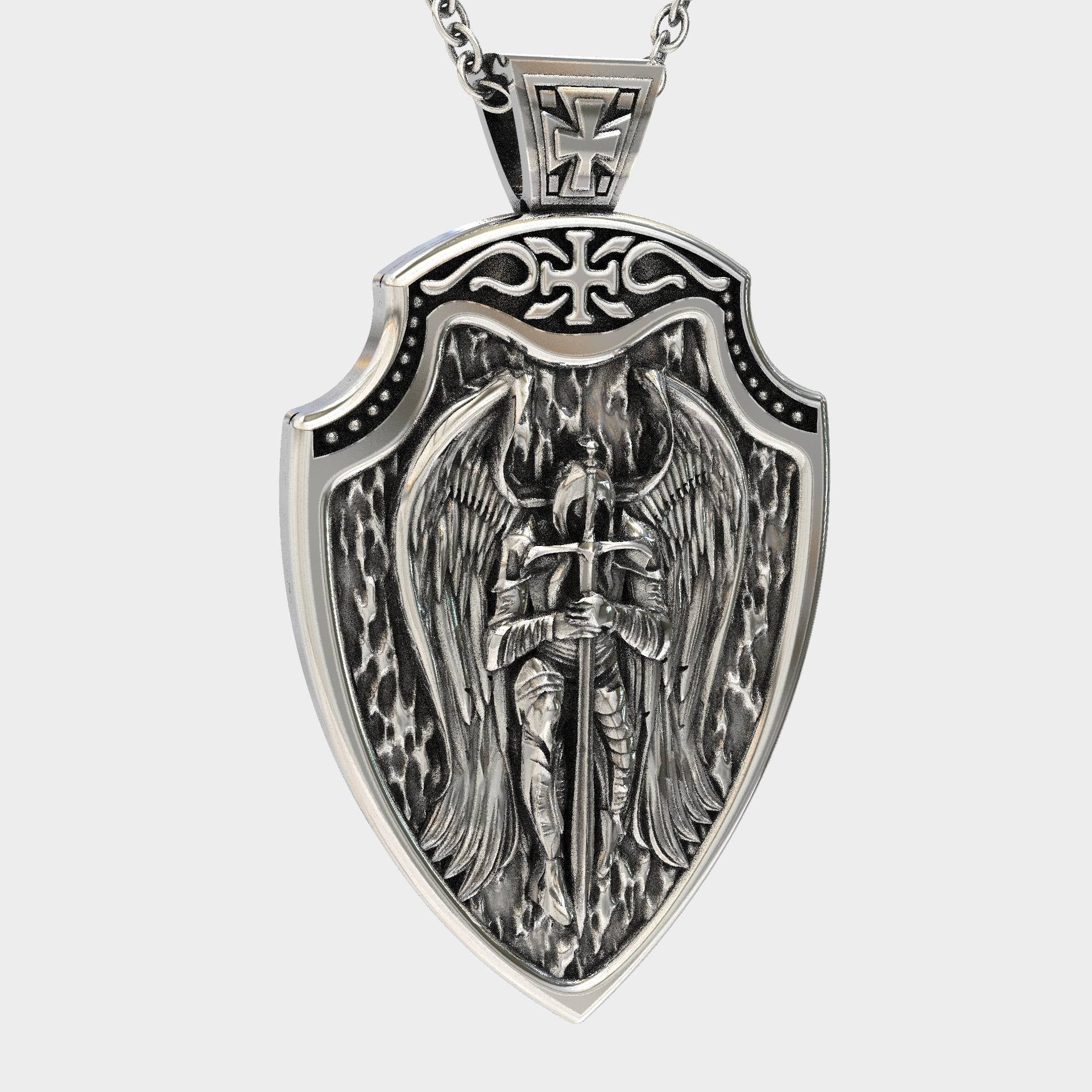 St Michael Religious Shield Pendant