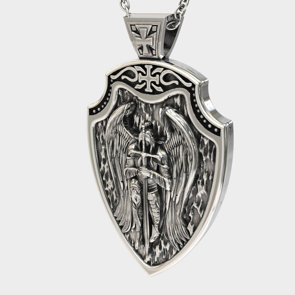 St Michael Religious Shield Pendant