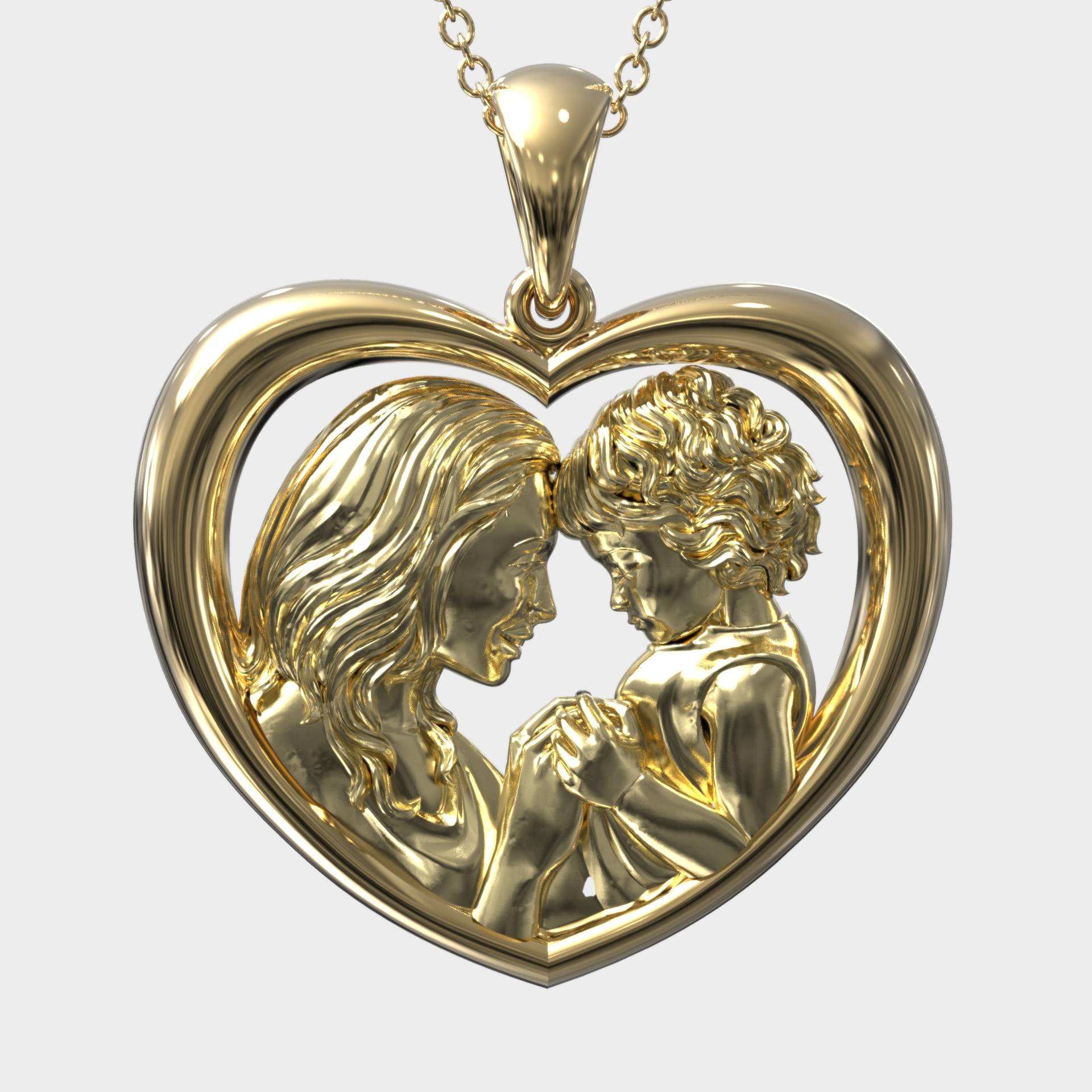 Infinite Love Mother & Baby Heart Necklace