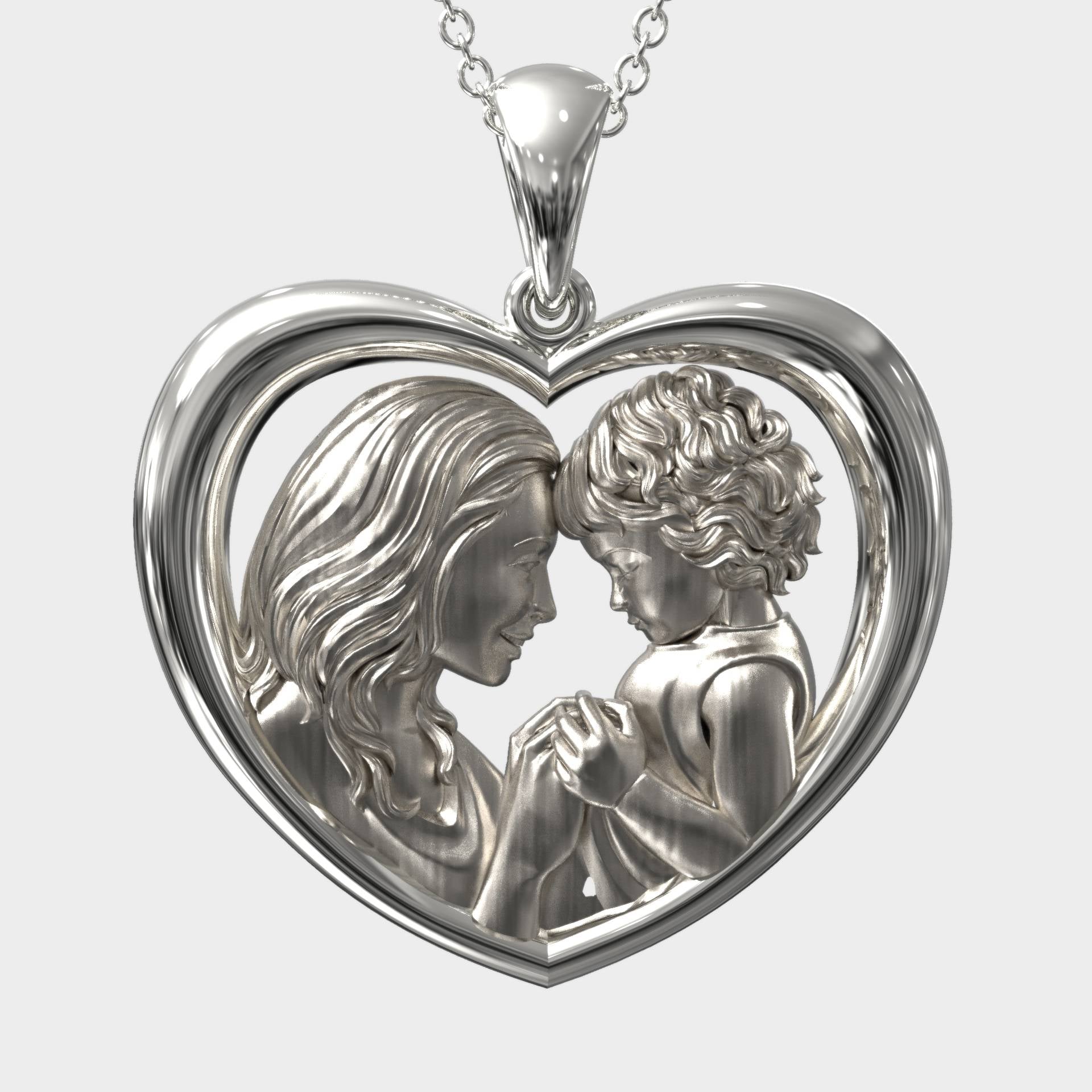 Infinite Love Mother & Baby Heart Necklace