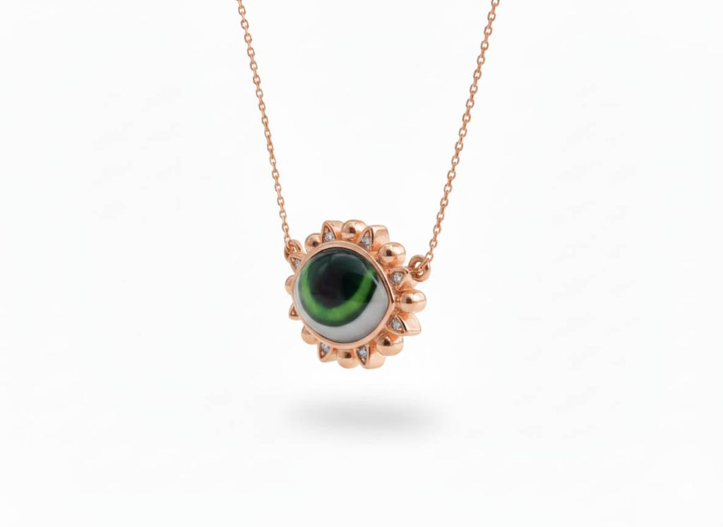 Romantic Mystic Green Eye Pendant Necklace