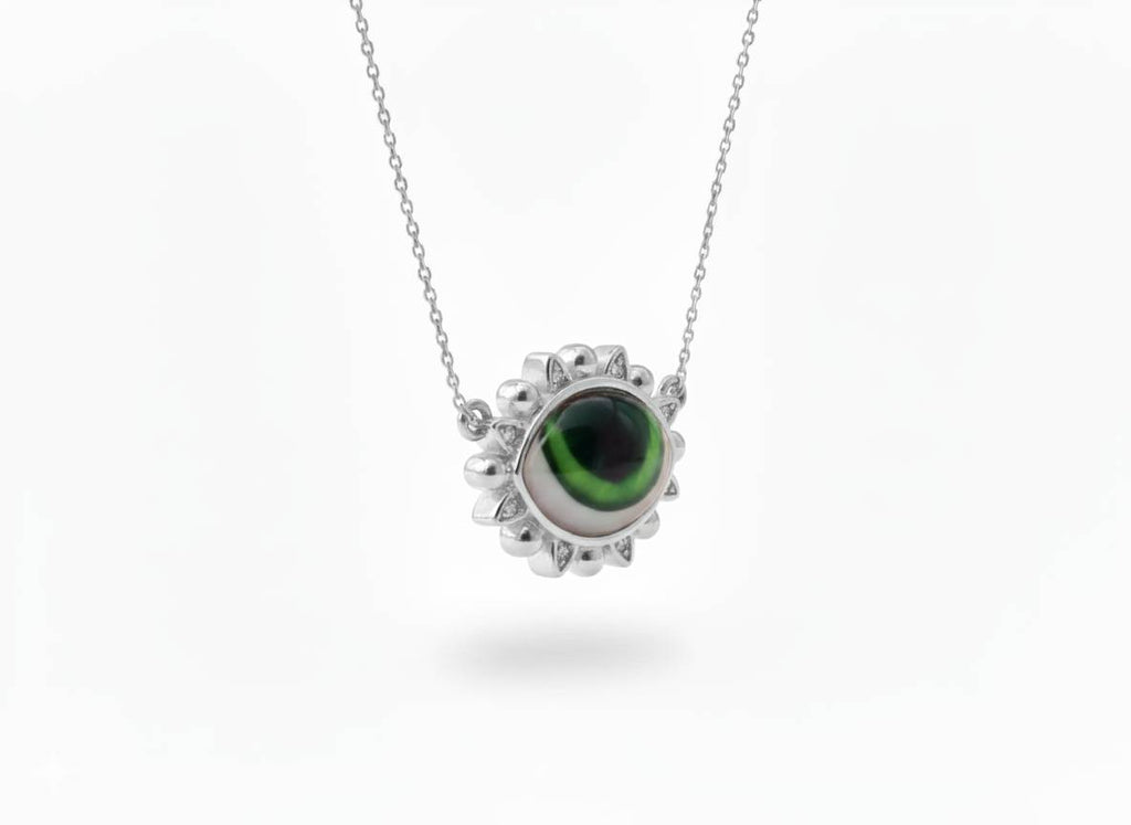 Romantic Mystic Green Eye Pendant Necklace