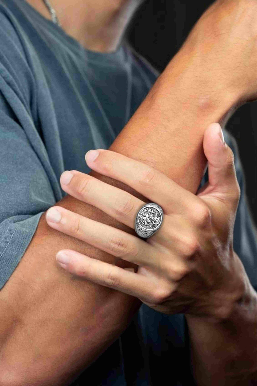 Christian Gift Virgin Mary and Baby Jesus Signet Ring