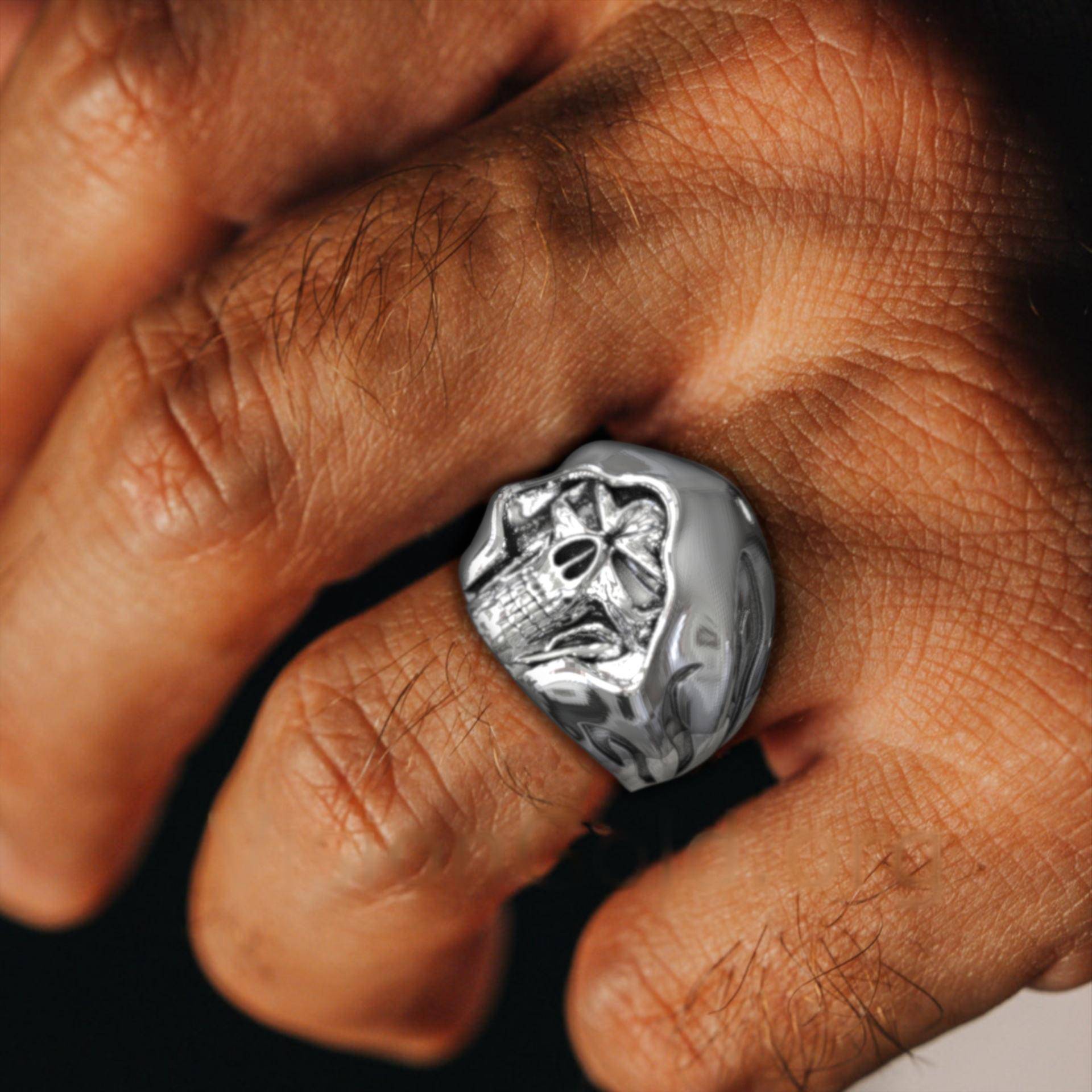 Grim Reaper Freedom Rider Ring